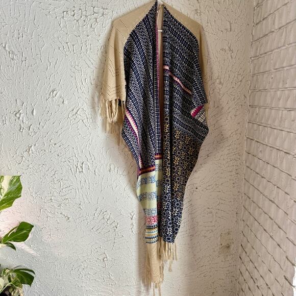 Accessories - Bohemian Multicolor Woven Shawl